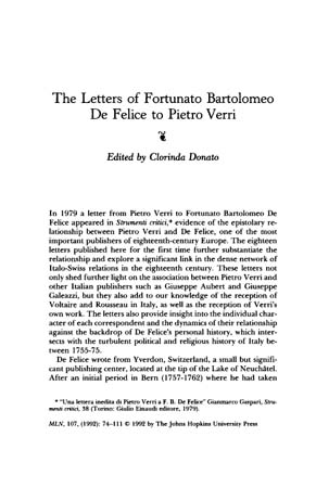 Fortunato Bartolomeo De Felice