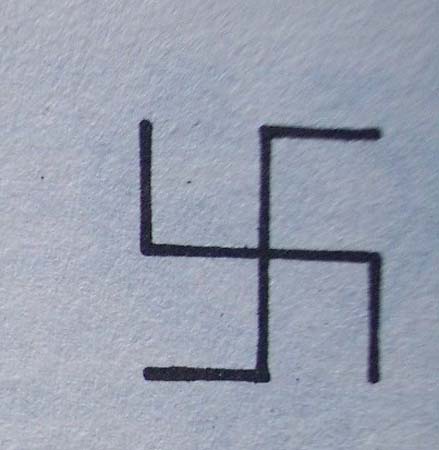 Swastika destrogiro per rotazione in senso anti-orario
