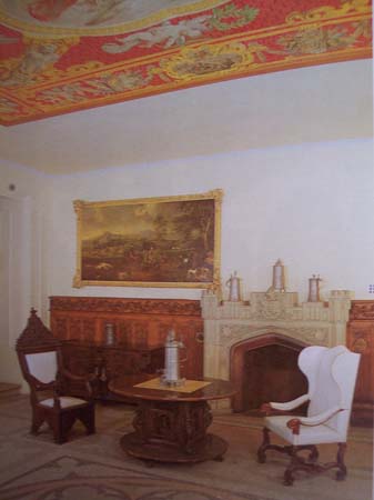 Castello di Hluboka, Repubblica Ceca, sala interna.