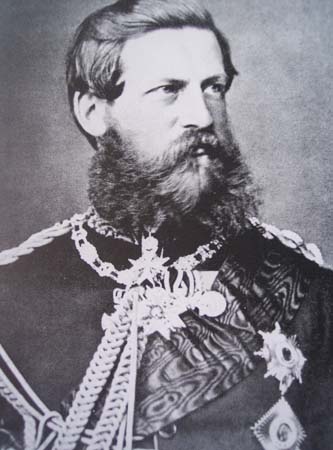 Il Principe Otto di Baviera, fratello di Luigi II di Baviera in una foto del 1870.