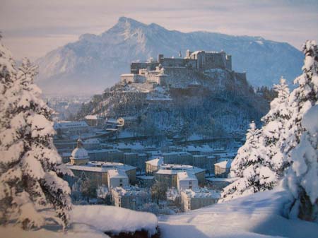 Salisburgo. Vista sulla città vecchia dal Kapuzinerberg