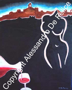 Alessandro De Felice, Lady Luna 2007, olio su tela cm.50x60